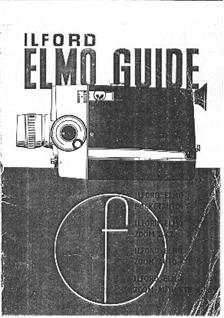Elmo 8 EE manual. Camera Instructions.
